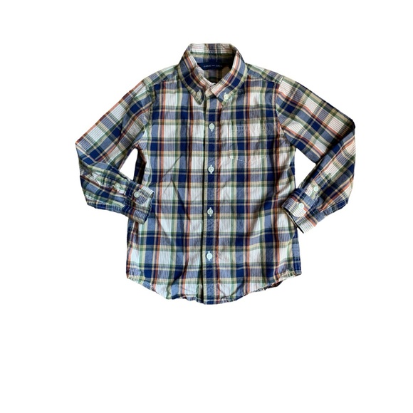 Janie & Jack Fall Plaid Button Down Shirt - Picture 1 of 8